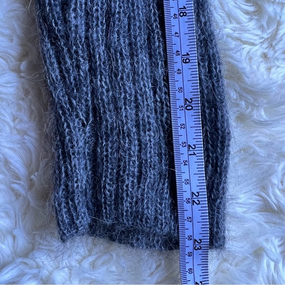 Moda International Italian Sz XS Mohair Blend Cable Knit Long Buttoned Cardigan - Picture 10 of 17